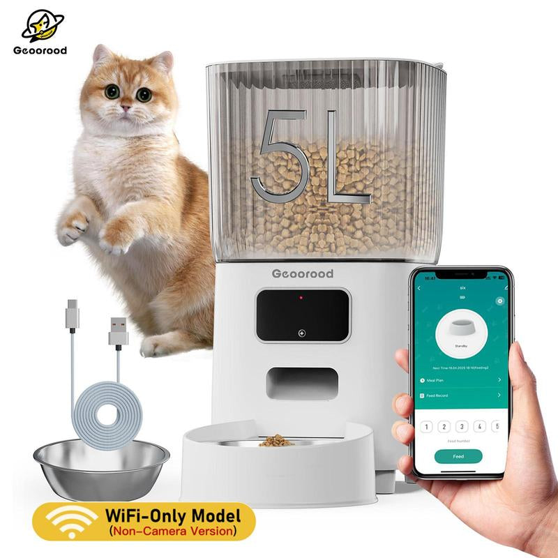 Smart Pet Feeder with HD Camera & WiFi — Dual Bowl, Remote Feeding