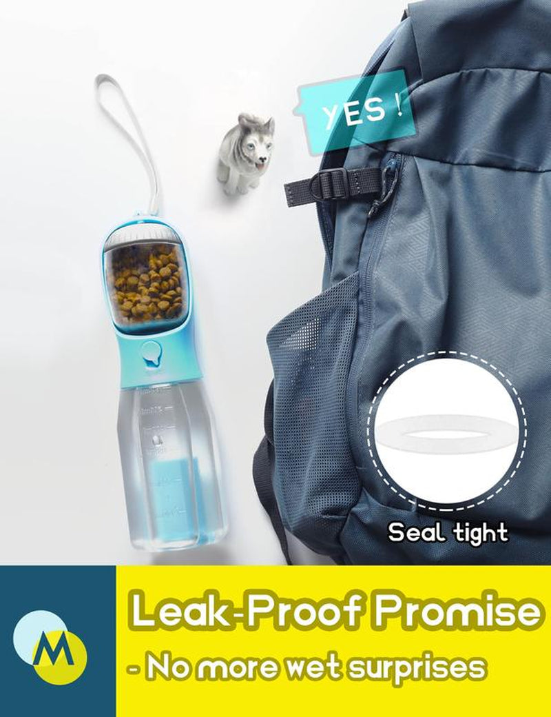 3-in-1 Dog Travel Water Bottle — Bowl, Treat Container & Bag Dispenser