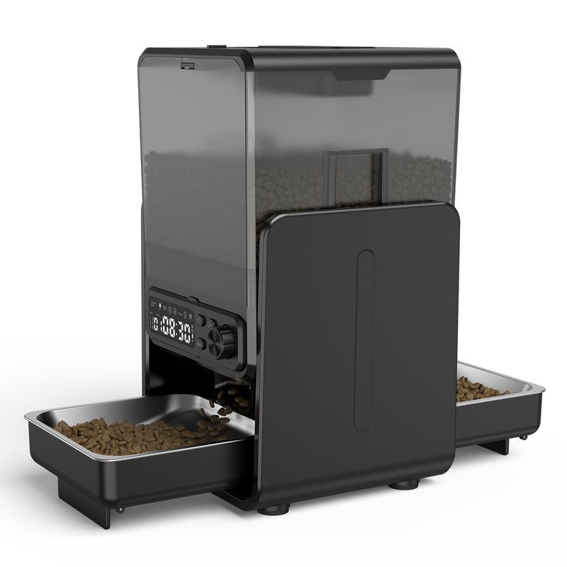 Smart Dual Cat Feeder with Voice Call — 5L Automatic Dispenser