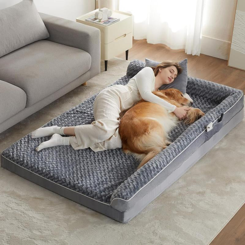 Extra Large Orthopedic Dog Bed — Waterproof, Washable, Self-Warming