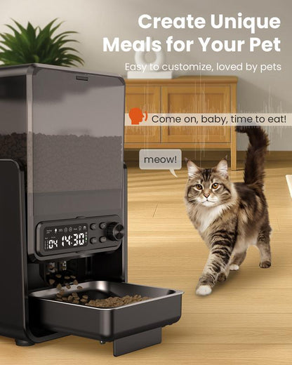 Smart Dual Cat Feeder with Voice Call — 5L Automatic Dispenser
