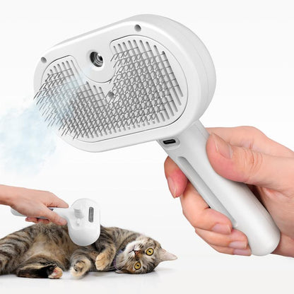 Steam Grooming Brush for Cats & Dogs — Rechargeable