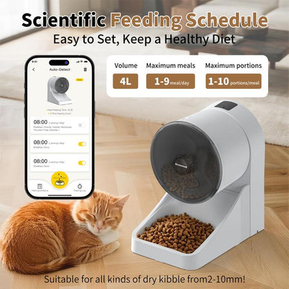 Quiet Care Feeder — Smart 4L Automatic Feeding for Thoughtful Pets