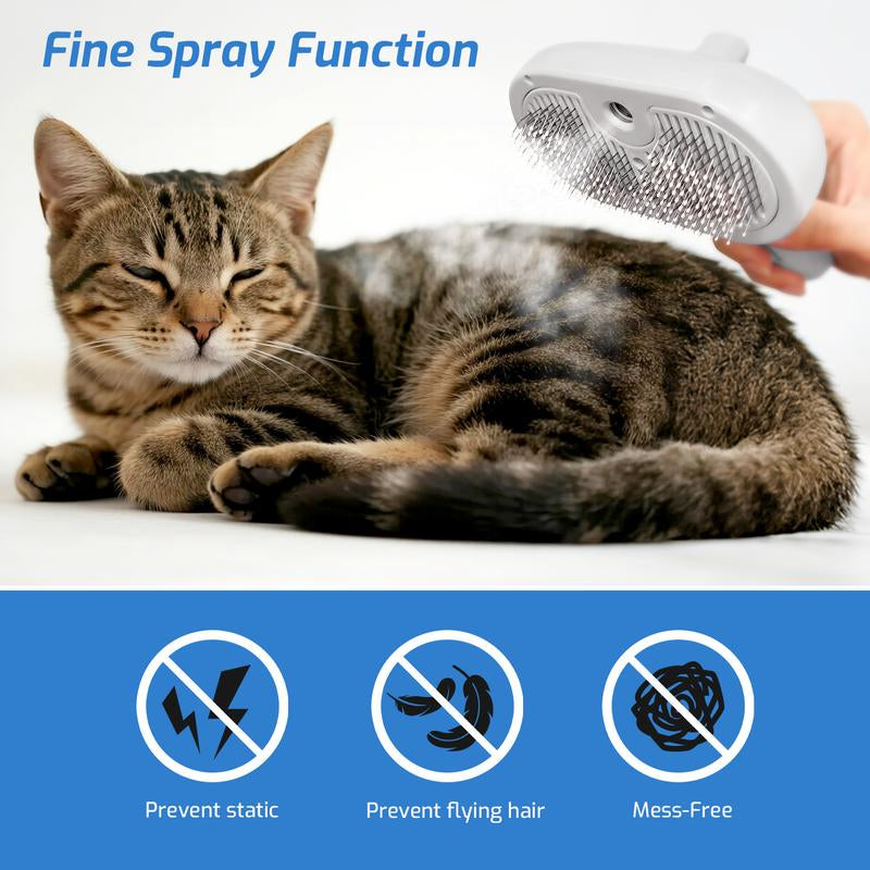 Steam Grooming Brush for Cats & Dogs — Rechargeable