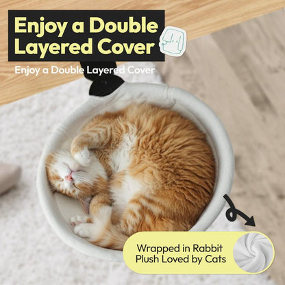 Rotating Cat Desk Hammock Bed — Clamp-On Table Bed for Indoor Cats