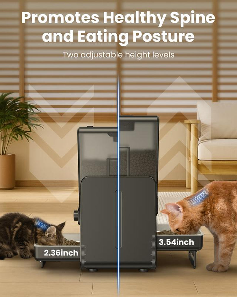 Smart Dual Cat Feeder with Voice Call — 5L Automatic Dispenser