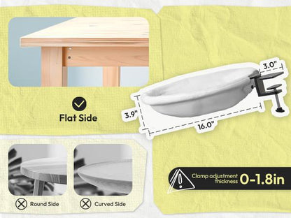 Rotating Cat Desk Hammock Bed — Clamp-On Table Bed for Indoor Cats