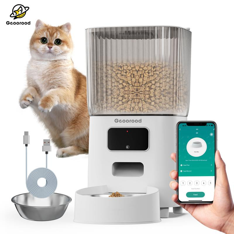 Smart Pet Feeder with HD Camera & WiFi — Dual Bowl, Remote Feeding