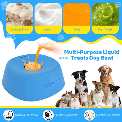 Slow Feeder Licking Bowl — No-Spill Liquid Treat Bowl for Dogs