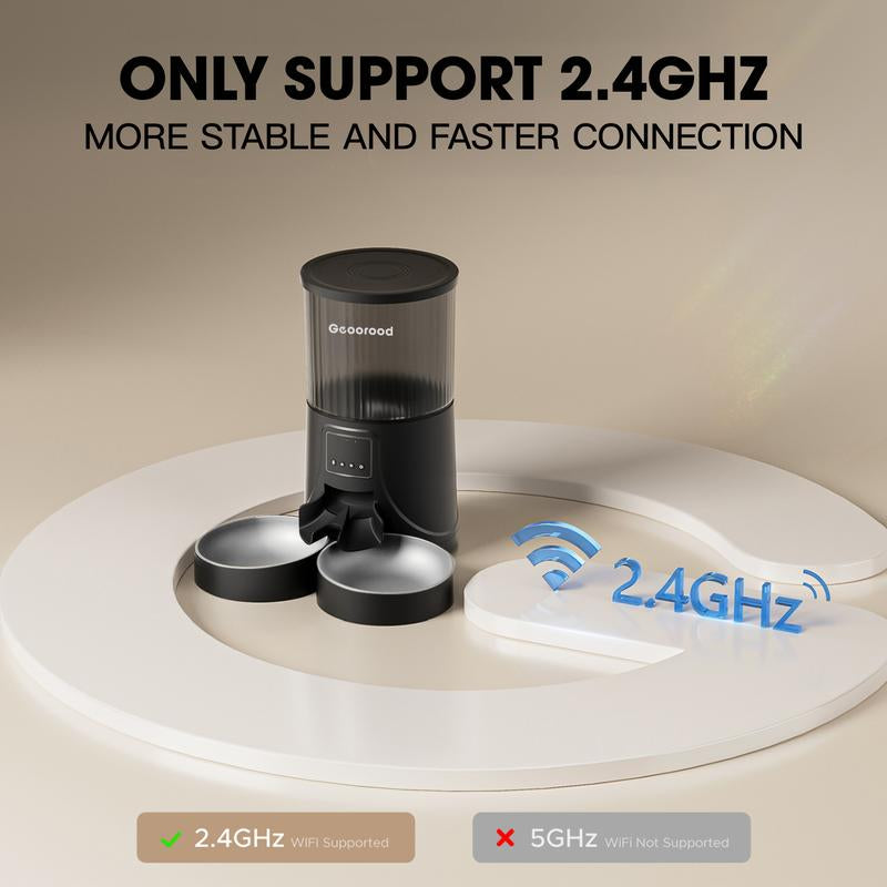 Smart Pet Feeder with HD Camera & WiFi — Dual Bowl, Remote Feeding