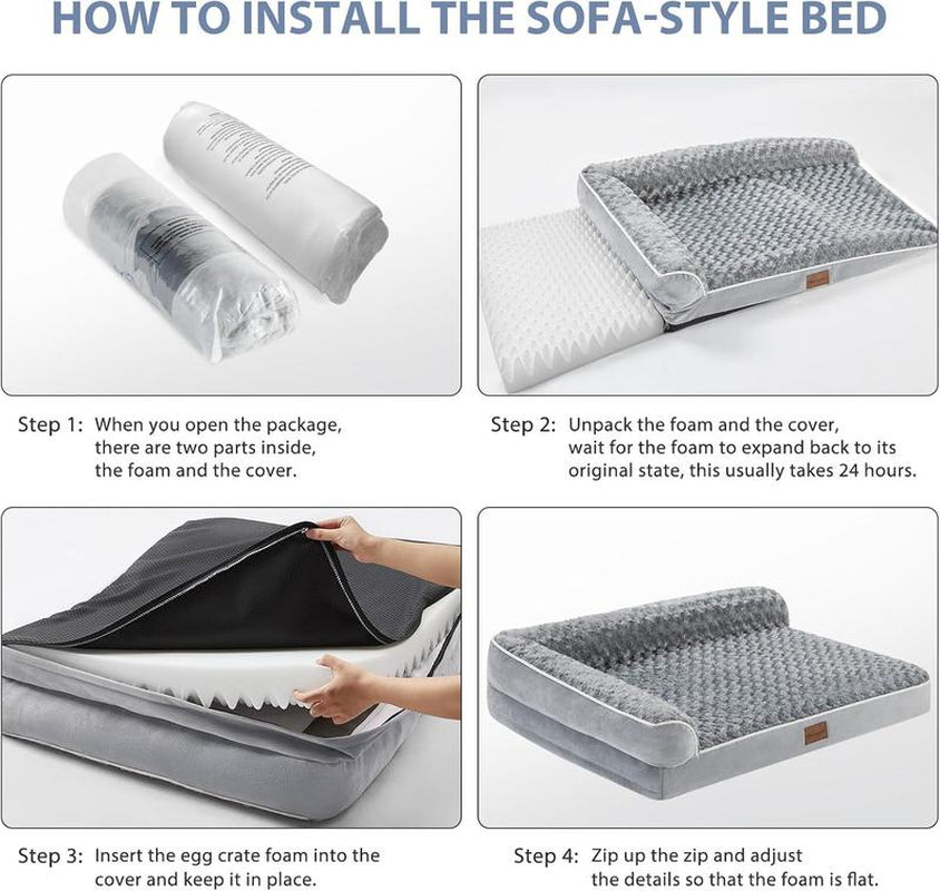 Extra Large Orthopedic Dog Bed — Waterproof, Washable, Self-Warming