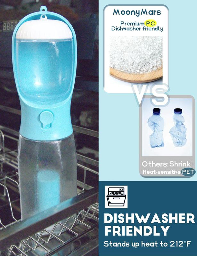 3-in-1 Dog Travel Water Bottle — Bowl, Treat Container & Bag Dispenser