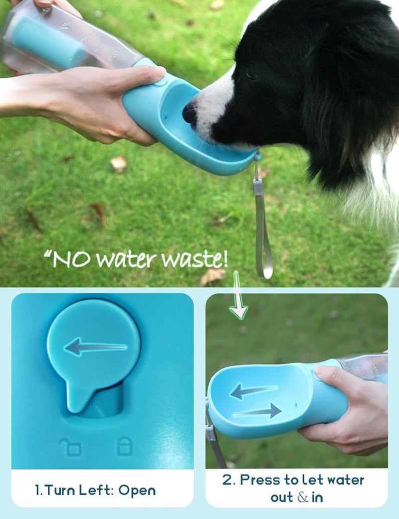 3-in-1 Dog Travel Water Bottle — Bowl, Treat Container & Bag Dispenser