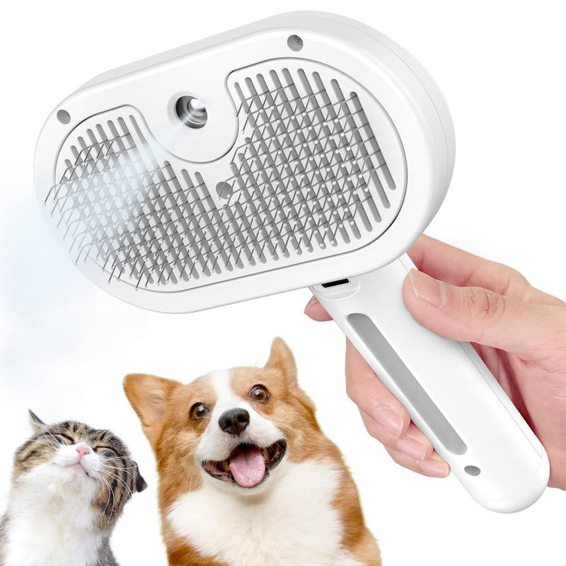 Steam Grooming Brush for Cats & Dogs — Rechargeable