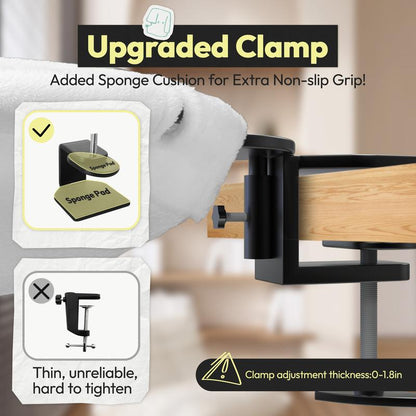 Rotating Cat Desk Hammock Bed — Clamp-On Table Bed for Indoor Cats